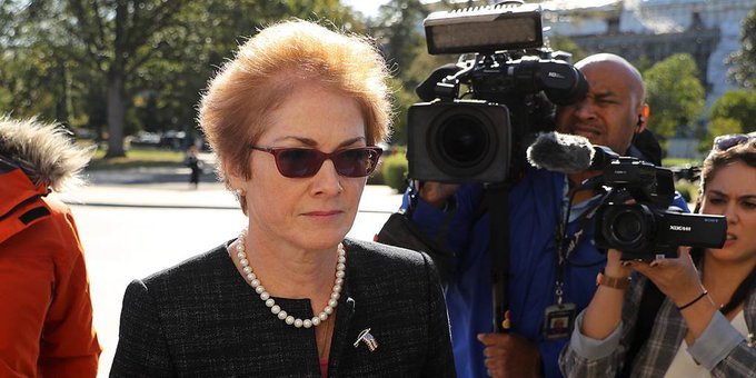 OraLozier's tweet photo. Reminder: Marie Yovanovitch has been a foreign service officer for 33 years, and served in six presidential admins — four Republican and two Democrat.

She's been appointed ambassador three times — twice by George W. Bush and once by Barack Obama. https://t.co/XhF4xLYi0s