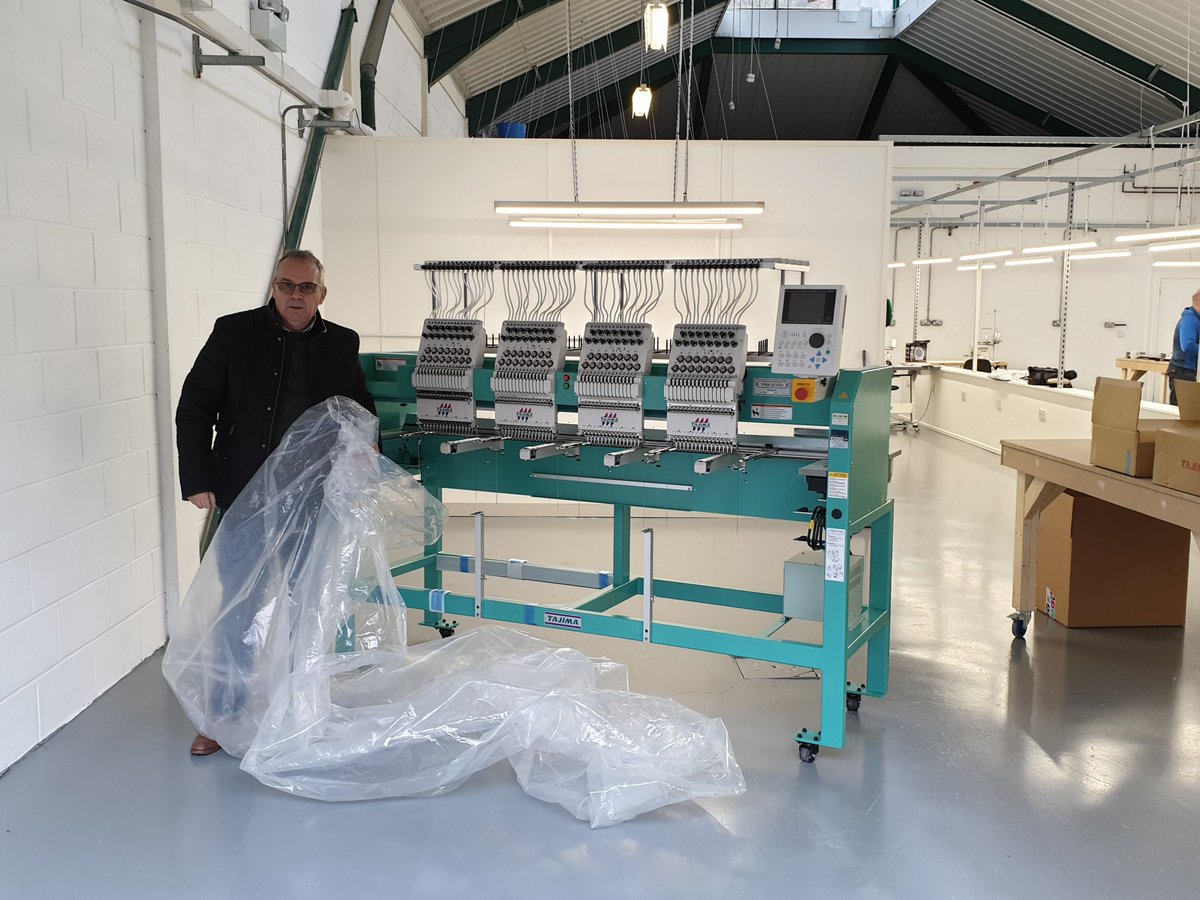 AJSEmbroidery's tweet photo. Here's another one of the many machines we've installed this week. Thanks to Mark Robinson (Agent for AJS - Wales) 💪🏼👏🏼👊🏼 #teamajs https://t.co/1DaUxffcVt