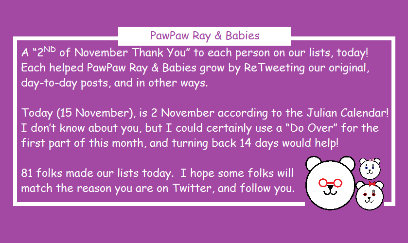 pawpaw_ray's tweet photo. Last week's Fine Nine๐ป
@MICHELL44152518
@KERRYDICKERSO11
@SUMMERBREEZEUS
@UNDERDOGKIDSINC
@RAKESHSINGHAL16
@OMGITSAGIRL2015
@MYCOPARENTER
@IMAGINE_GARDEN
@JAQUI_MCFARLAND
#FF #FollowFriday #Follow #FFLove #Follow_VIP #Followers #TwitterFollowers #ShareTheLove https://t.co/Y7TRU0aqsK