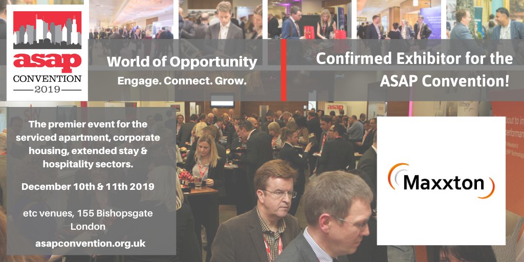 ASAPThe's tweet photo. Fantastic to confirm we've just completed another exhibitor booking for the @ASAPThe Convention &amp; are delighted to be welcoming  @MaxxtonGroup to the event.  You can secure delegate tickets https://t.co/xDPRSMy2jg  or contact us for one of the few remaining stands  #asapcon19 https://t.co/shTRwWYkXD