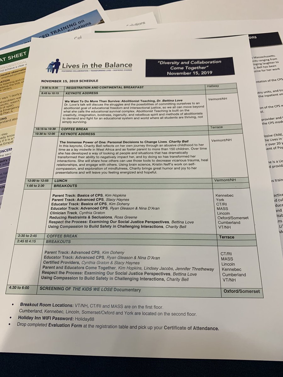 Excited for an important day of learning more from Ross Greene and others about #CPS and changing how we address behavior challenges. They way we’ve done it does not work. #RossGreene #LivesInTheBalance