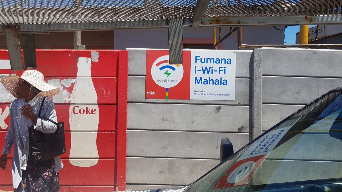 thinkfreewifi's tweet photo. A snapshot of #ThinkWifi splashing #GoogleStation colour across communities. We have been providing the necessary infrastructure to roll-out free wifi for all π#GoogleforSouthAfrica #CommunityUpliftment ππΏπ¦ https://t.co/A9MVvUIAKZ