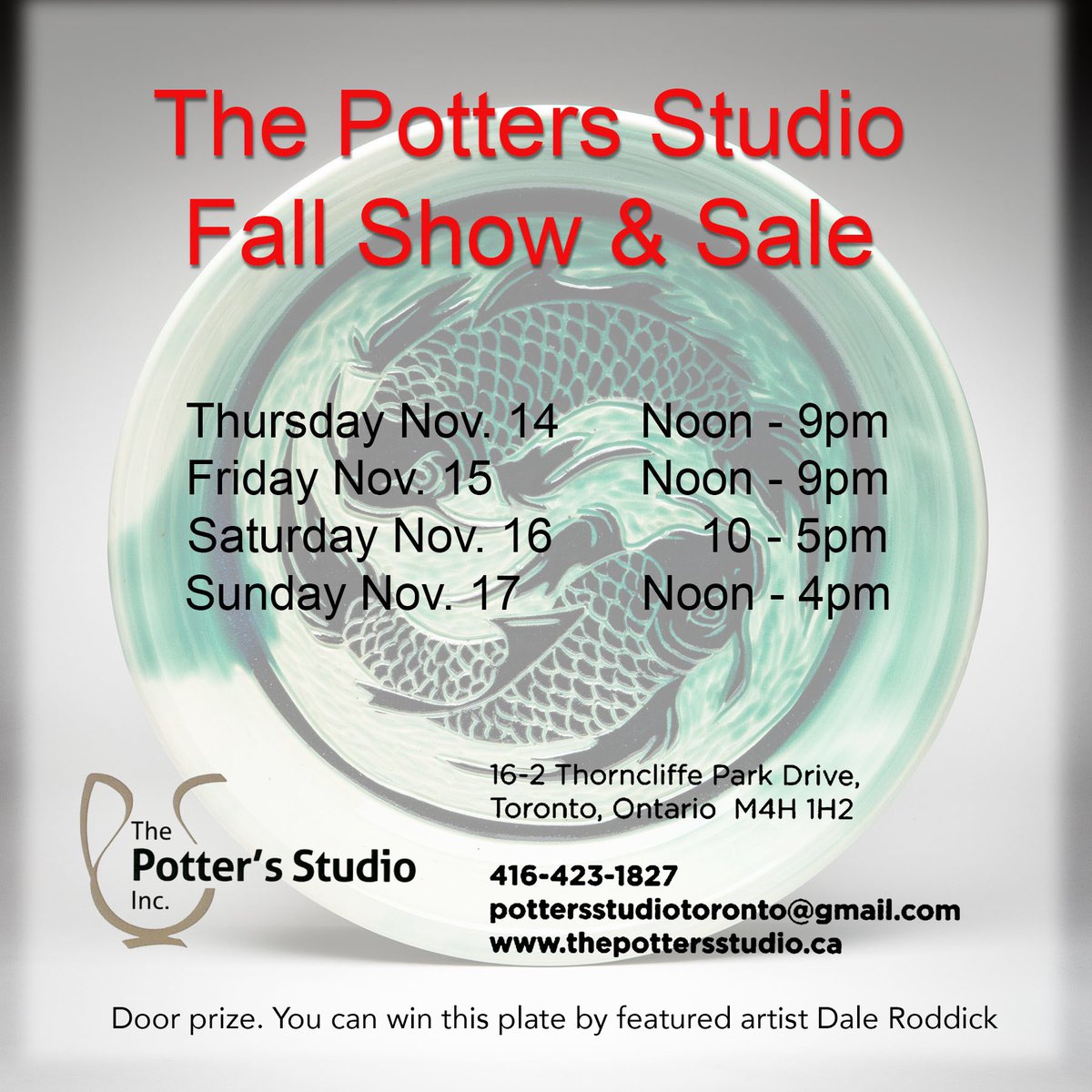 studio_potters's tweet image. Sale On Now! #handcrafted #pottery #torontocraft #toronto #ceramics #potterysale #carp #plate