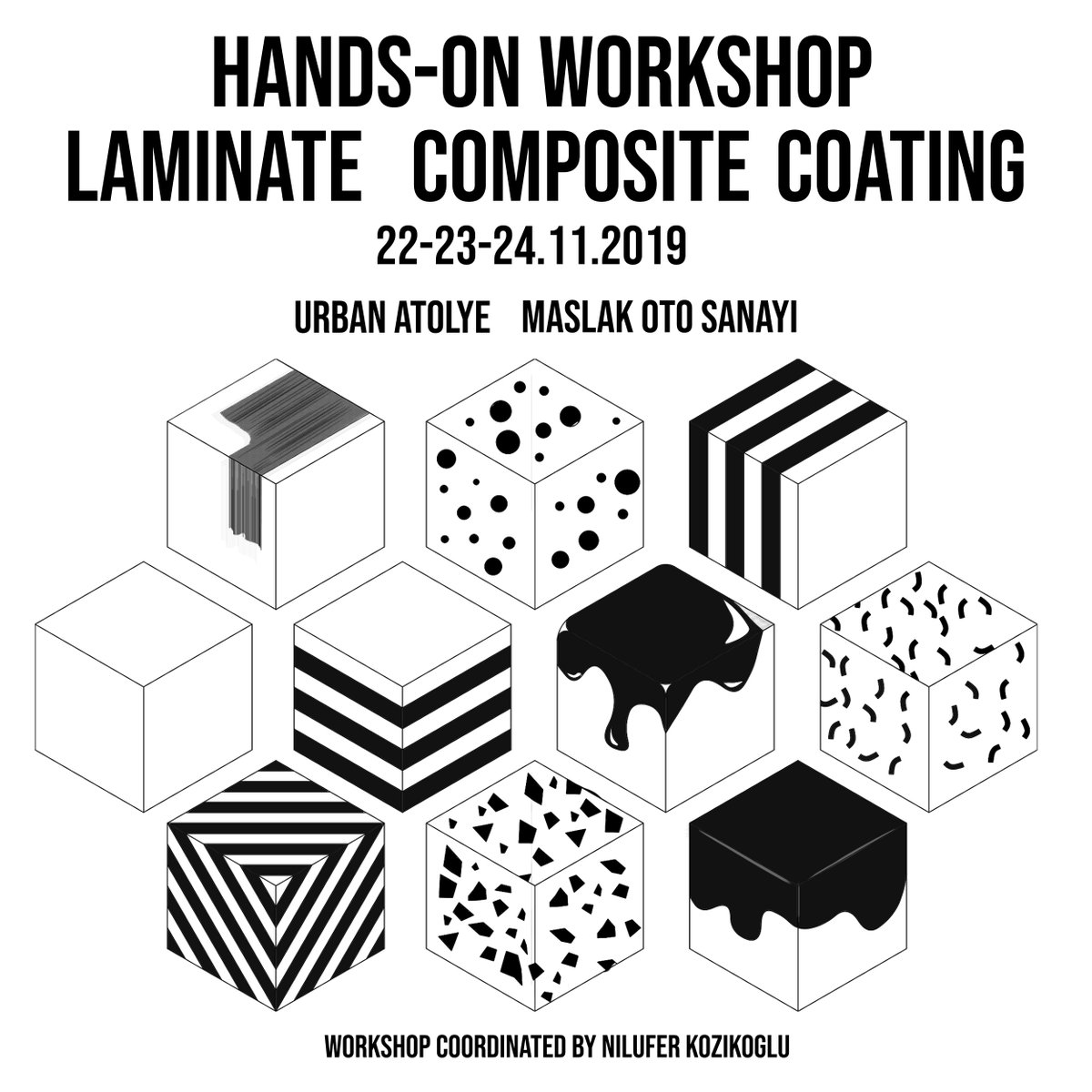 urbanatolye's tweet photo. ÖNEMLİ TARİHLER DEĞİŞTİ - Nilüfer Kozikoğlu ile Hands-on Workshop 22-23-24.11.2019 çalıştayı malzeme potansiyellerini deneme ve ürün geliştirme sürecinde rol alma imkanı sağlıyor.  https://t.co/evHaq7yngL
@urbanatolye #lovematerial #processdesign #bespokearchitecturalelements https://t.co/0ZzffXRbnY