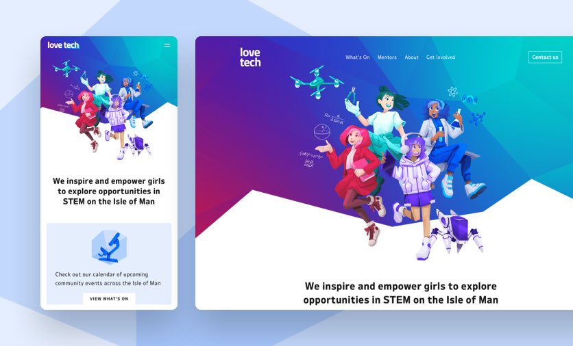 EXCITING ‘NEW’S - meet our new website lovetech.im which incorporates a new brand identity and four newly created characters, each representing one of the four STEM subjects. 

Huge thanks to Darren and the team <a href="/CraftApplied/">Craft Applied</a> for an amazing job #STEM #IsleofMan