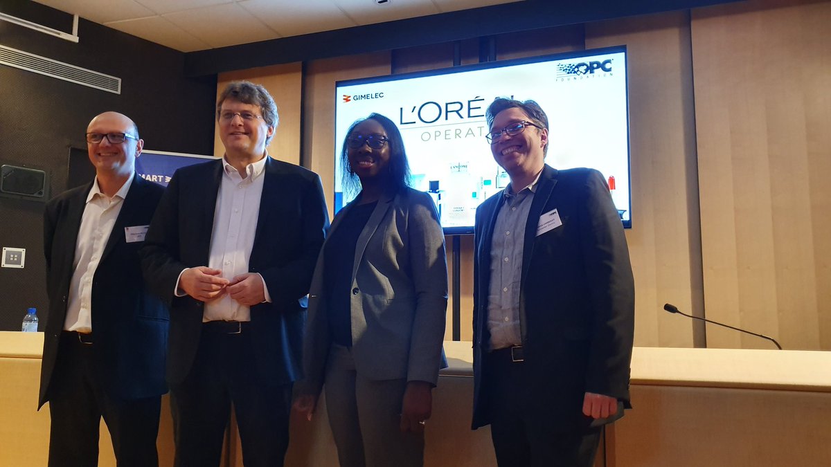 MaxenceProuvost's tweet photo. En direct de l'#OPCday #France au @Gimelec , l'@Loreal devient membre de l' @OPCFoundation ! #OPCUA #IEC62541 #electronumerique #industriedufutur #smartindustry #interoperabilite https://t.co/iA0FTv3TLM https://t.co/v1QGcvPZRM https://t.co/mr0xslpeXp