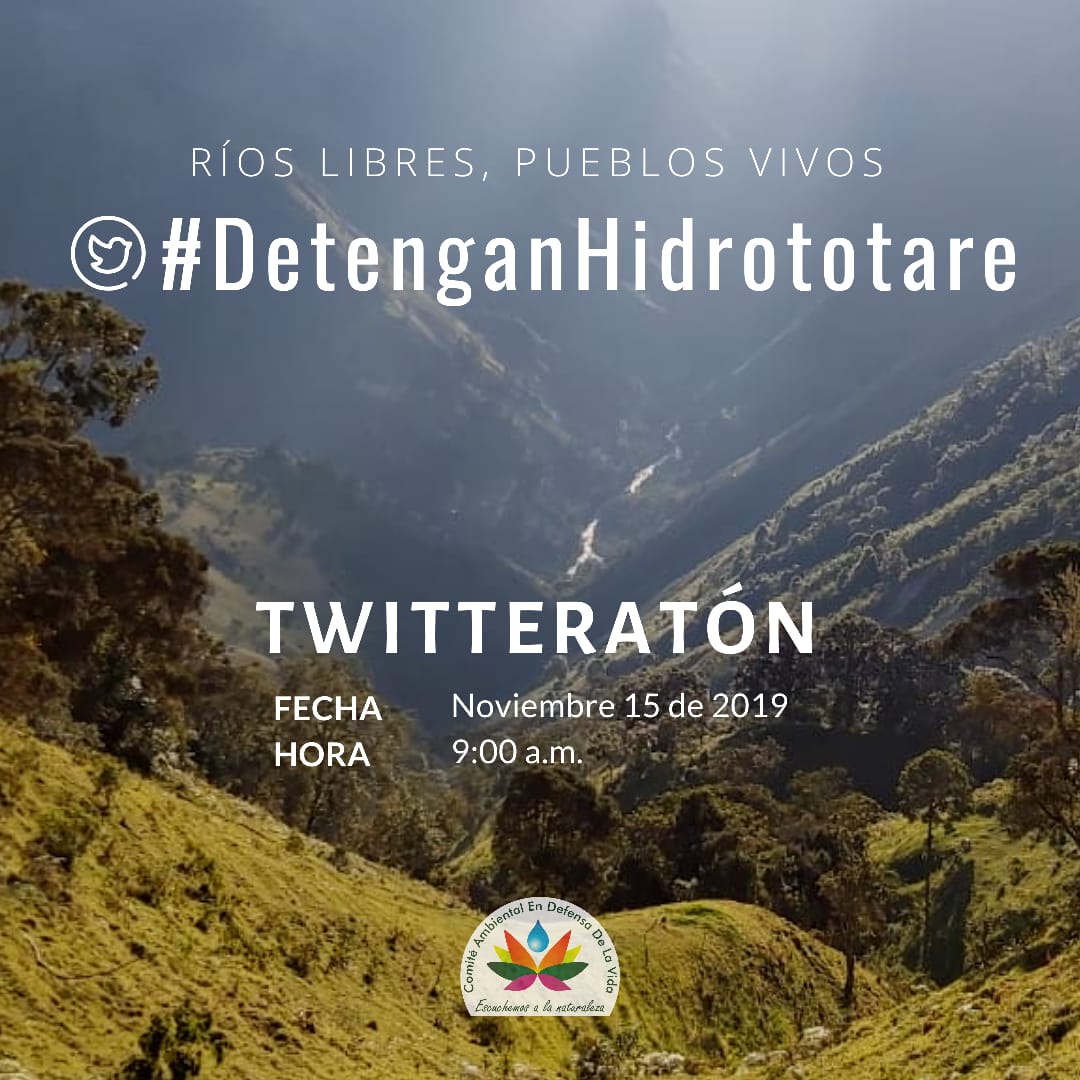 #DetenganHidrototare 
<a href="/IvanDuque/">Iván Duque 🇨🇴</a> no permita otra tragedia como #Hidroituango