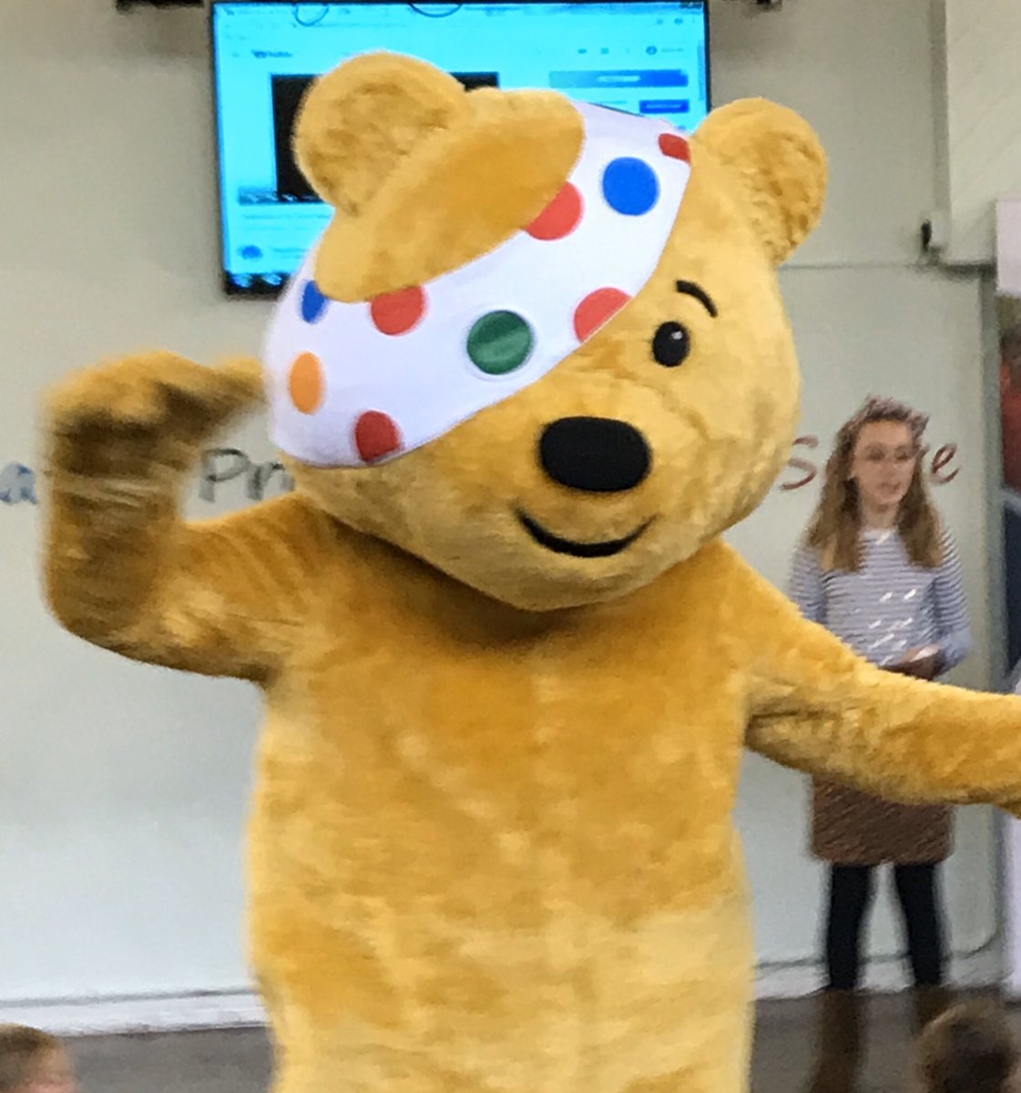 Wow, what a lovely surprise for the children <a href="/StMarysBodmin/">St Mary's Sch Bodmin</a> Pudsey came to visit for <a href="/BBCCiN/">BBC Children in Need</a> we were so loud and loved every minute of your visit- thank you so much 😊 <a href="/PlymouthDiocese/">Diocese of Plymouth</a> <a href="/PlymouthCAST/">Plymouth CAST</a>