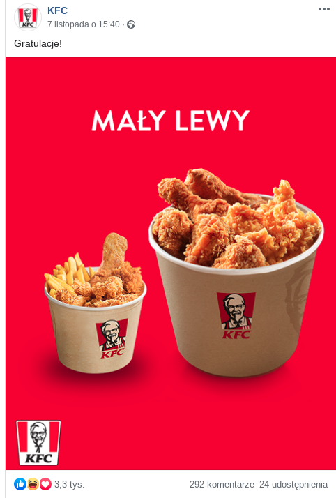 InternetPlusPL's tweet image. Kto by pomyślał, że ten gest Roberta Lewandowskiego wywoła kolejną falę #RTM? ⚽

A jednak! Firmy prześcigają się w kampaniach reklamowych odnoszących się do kolejnej ciąży Państwa Lewandowskich.🤰

#InternetPlus @lewy_official #RobertLewandowski #IKEA #KFC #Becks