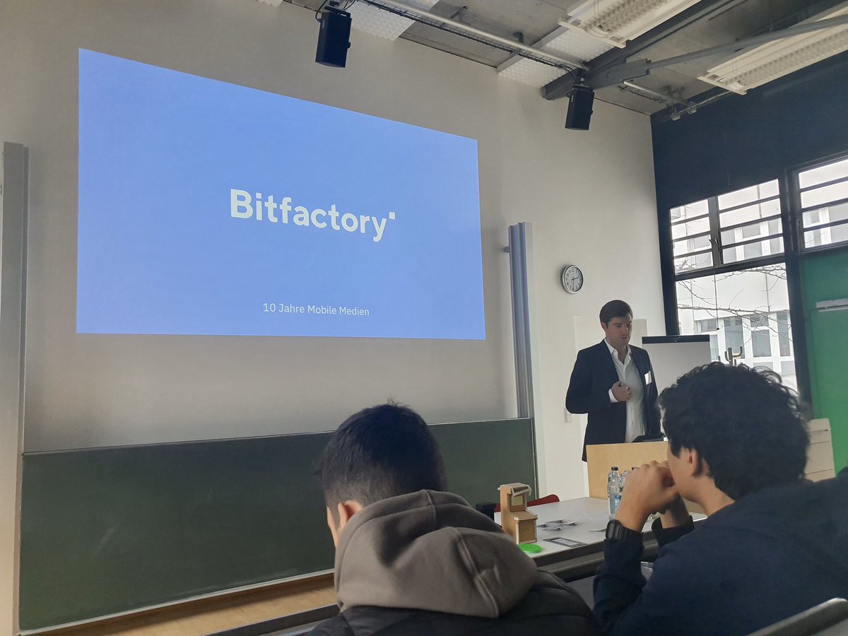 Today <a href="/matthiasngl/">Matthias Nagel</a> talks about the courage to be self-employed at the 10th anniversary of Mobile Media course event. Many thanks for the strong partnership <a href="/hdm_stgt/">Hochschule der Medien (HdM)</a>!