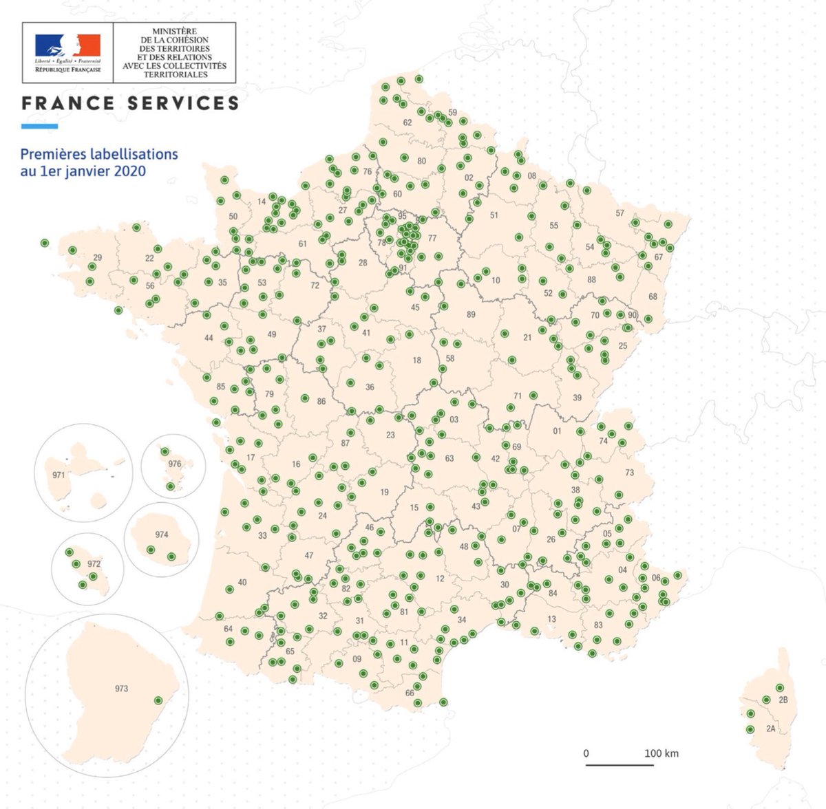 Premier comité de suivi de l'#Agendarural accompagnée de <a href="/MFesneau/">Marc Fesneau</a>  <a href="/s_cluzel/">Sophie Cluzel 🇨🇵🇪🇺</a> <a href="/duboschristelle/">Christelle Dubos</a> <a href="/olivierdussopt/">Olivier Dussopt</a> <a href="/gdarrieussecq/">Geneviève Darrieussecq</a> : de nombreuses avancées et plusieurs concrétisations avec par exemple aujourd'hui l'annonce des 460 établissements #FranceServices