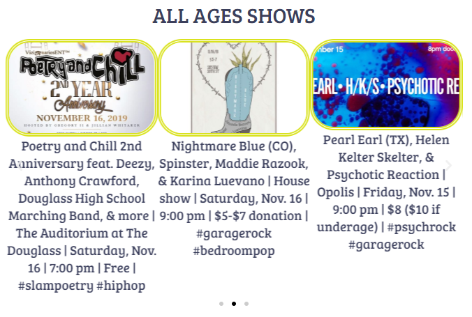 WeirderOK's tweet photo. Show recommendations this week include a triple header of hip-hop duos, the 2nd anniversary of @poetryNchillokc, and regional bands from Denver, Denton, &amp; Tulsa.

#indierock #singersongwriter #okchiphop #garagerock #bedroompop #psychrock #dentonbands #tulsabands #okcbands #poetry https://t.co/IkDs0koN0y