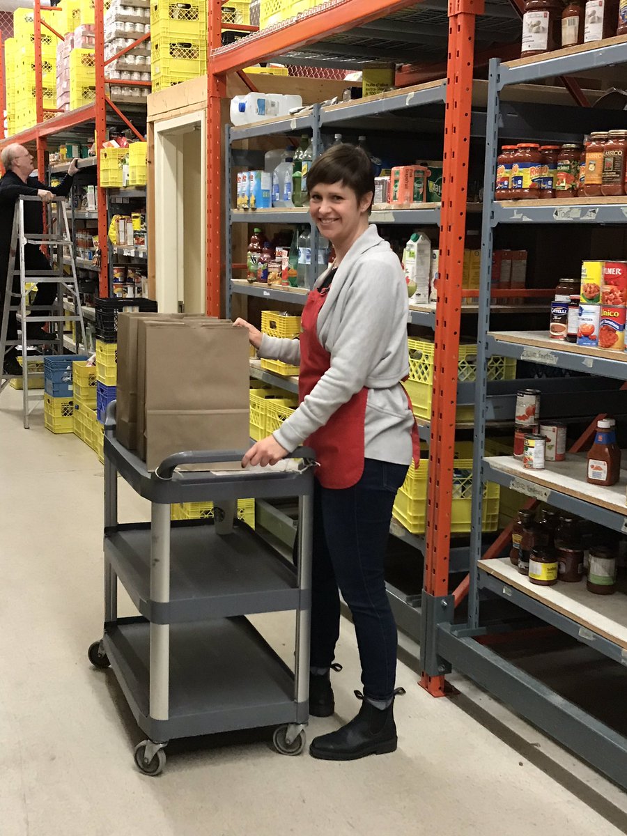 This morning we’re supporting the great work of the Whitehorse Food Bank and stocking shelves and packing emergency food hampers. Ziplock sandwich bags, ground coffee and toilet paper are needed. Drop them off at Alexander Street if you can. Thanks!