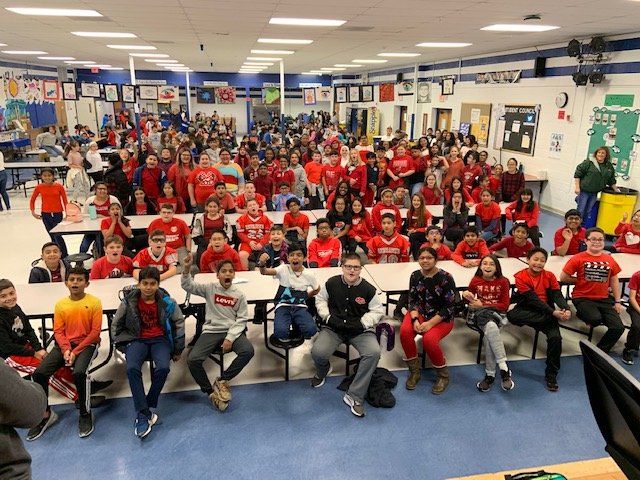 CMSMrGray's tweet photo. A colossal CMS shout out to our former Cougars, from our current Cougars! CMS students show support for the PHS Redhawk Football team as they approach their state playoff game tonight against Mountain Lakes.
Let's Go Redhawks! https://t.co/GrjmjdYdSm