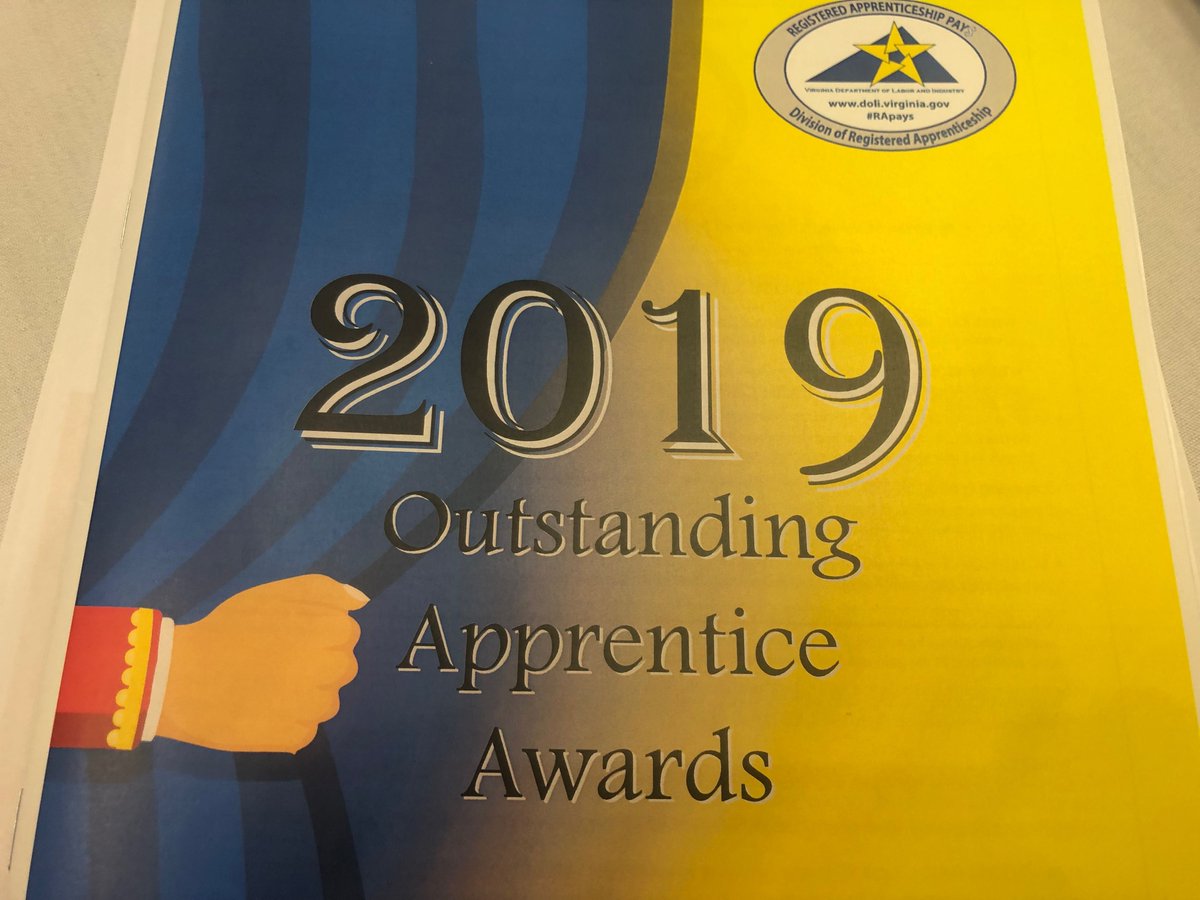 UVAApprentice's tweet photo. TODAY! @UVAFM #Apprenticeship joined apprentice programs from across the state to celebrate 2019's Outstanding Apprentices -- One of which is our very own #HVAC graduate (#classof2019), Chris Hall! Go Chris!
#EarnLearnAdvance #CoolJobs #SkilledTrades https://t.co/45S8ysgGpV