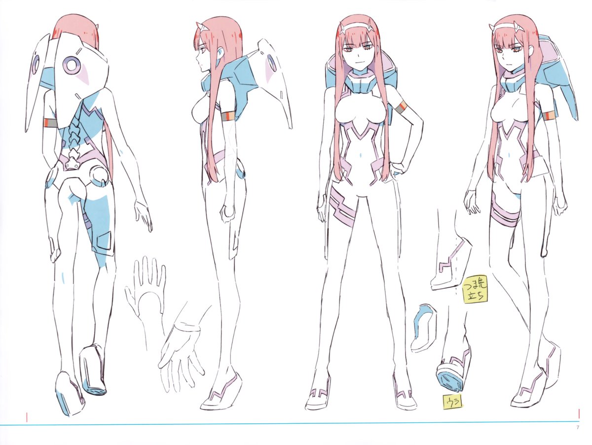 Settei from Darling in the Franxx. #settei. #conceptart. #zerotwo. #charact...