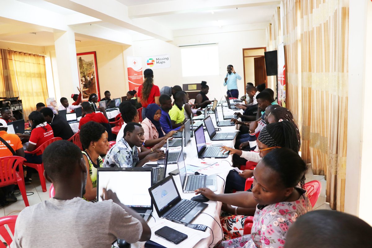 lusdavo's tweet image. #osmgeoweek mapathon at @UgandaRedCross this afternoon. Shout out to the Red Cross volunteers, members, and staff, together with the mapping community in Uganda @hotosm_uganda @mapuganda for mapping flooding hotspots in Eastern Uganda. #Maps save lives. @TheMissingMaps @hotosm