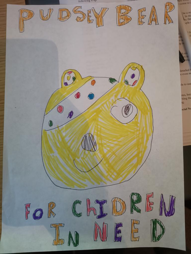 cjsmithie's tweet photo. My six year old is excited about #ChildrenInNeed2019 https://t.co/Md1fXiBAZk