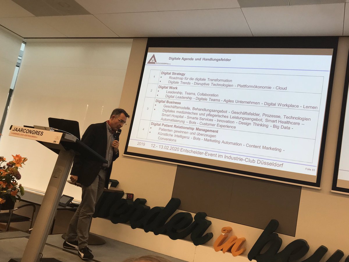 De plenaire middagsessie wordt afgetrapt door Pierre-Michael Meier waarin hij ons meeneemt in zijn ervaringen in Duitsland #iherso19