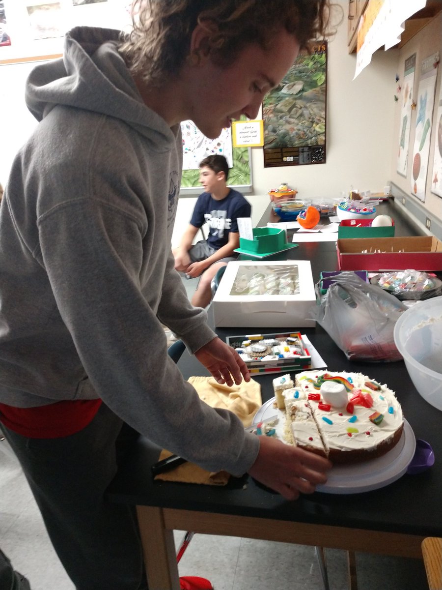 MrsBogertWYO's tweet photo. Cell project day is one of my favorite days! Students were able to choose a variety of products to demonstrate their knowledge of cell structures. We've got music videos, poems, children's stories, 3D models, cupcakes, and more! @WyoAreaSD https://t.co/eeIupE295m