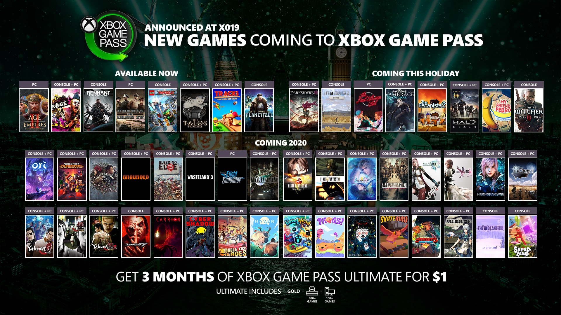 Xbox Game Pass vai receber três novos jogos em dezembro 