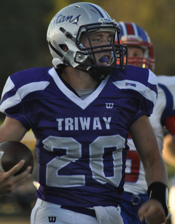 OHSAASports's tweet photo. This Date In #OHSAA History: November 15, 2013 - Wooster Triway's Troy Haven totaled 16 receptions in a playoff game vs. Kenton. (Photo credit @Bad_karma82/@OhioTicket) https://t.co/xJdhZiGjkj
