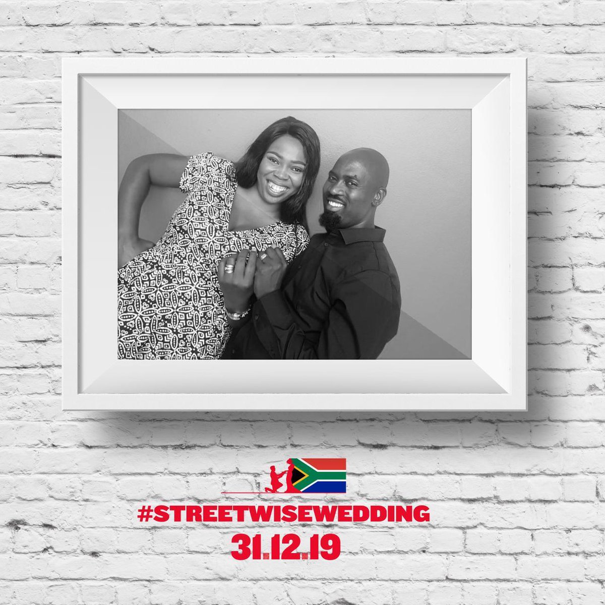 KFCSA's tweet photo. Our national couple Bhut Hector and Sis Nonhlanhla have given us a date for their big day!!!!!!!!   SI YA SHATISA NGO 31 DECEMBER 2019 BAKITHI! Alililili 🥳 it’s a #StreetwiseWedding ya’ll, more details to follow. 😉 #KFCProposal https://t.co/Y1QJkRnJeQ