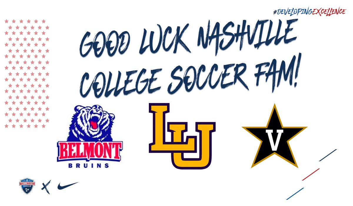 Wishing good luck to local programs <a href="/BelmontWSoccer/">Belmont Women’s Soccer</a>, <a href="/LipscombWSOC/">LipscombWSOC</a> and <a href="/VandySoccer/">Vanderbilt Soccer</a> in their <a href="/NCAASoccer/">NCAA Soccer</a> tournament games this weekend! TSC is cheering for you 👊

🔵⚪️🔴⚽️
#NCAAsoccer #TSCfamily #DevelopingExcellence
