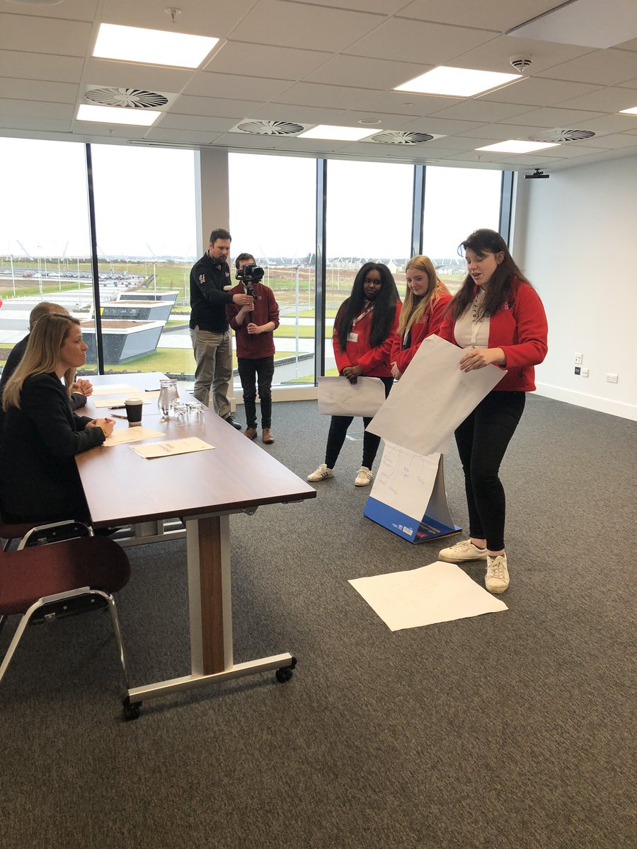 PartnershipO's tweet photo. So proud of our girls, delivering their pitches for creating cleaner, more efficient energy by 2050 to @Shell executives for the Bright Ideas Challenge@NESCollege #collaborativeworking #skillsdevelopment #teamworkmakesthedreamwork #STEM #HEAR https://t.co/bwQ8Jm9TXC