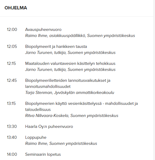 JenniJaanheimo's tweet photo. Mitä uutta #biopolymeerit tuovat maatalouden #vesiensuojelu työkalupakkiin ja mihin hintaan?@yministerio'n osarahoittama @SYKEinfo Biopolymeerien hyödyntäminen vesienkäsittelyssä ja ravinteiden kierrättämisessä (BioP)-hanke online ke 20.11. klo12 https://t.co/hlNGTAWgkP https://t.co/3aZ03owKei