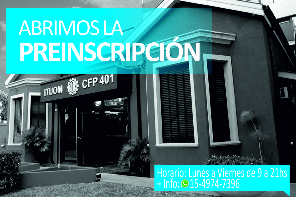 cfp401's tweet photo. ¡IMPORTANTE!

A partir del Martes 19 de Noviembre iniciará la Preinscripción para el Ciclo Lectivo 2020.
Para más info envianos un WhatsApp al 15-4974-7396 o un mail a infocfp401@gmail.com

Horario de atención: Lunes a viernes de 9 a 21hs

#EducaciónParaElTrabajo https://t.co/q08NeVD0KK