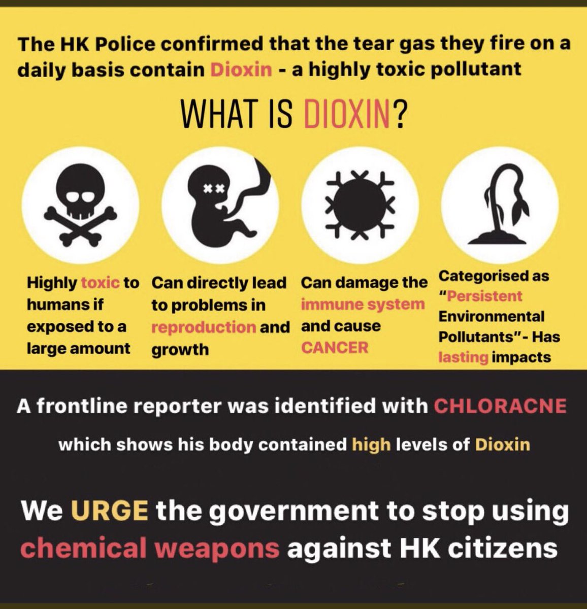 standwithhk_hsy's tweet photo. Hong Kong people have been suffering from the chemical weapons used by the police since June, HK people are now living in dioxin. please help Hong Kong citizens 🙏🏻#HKPoliceTerrorists #HongKongProstest https://t.co/U6jglMiiGh