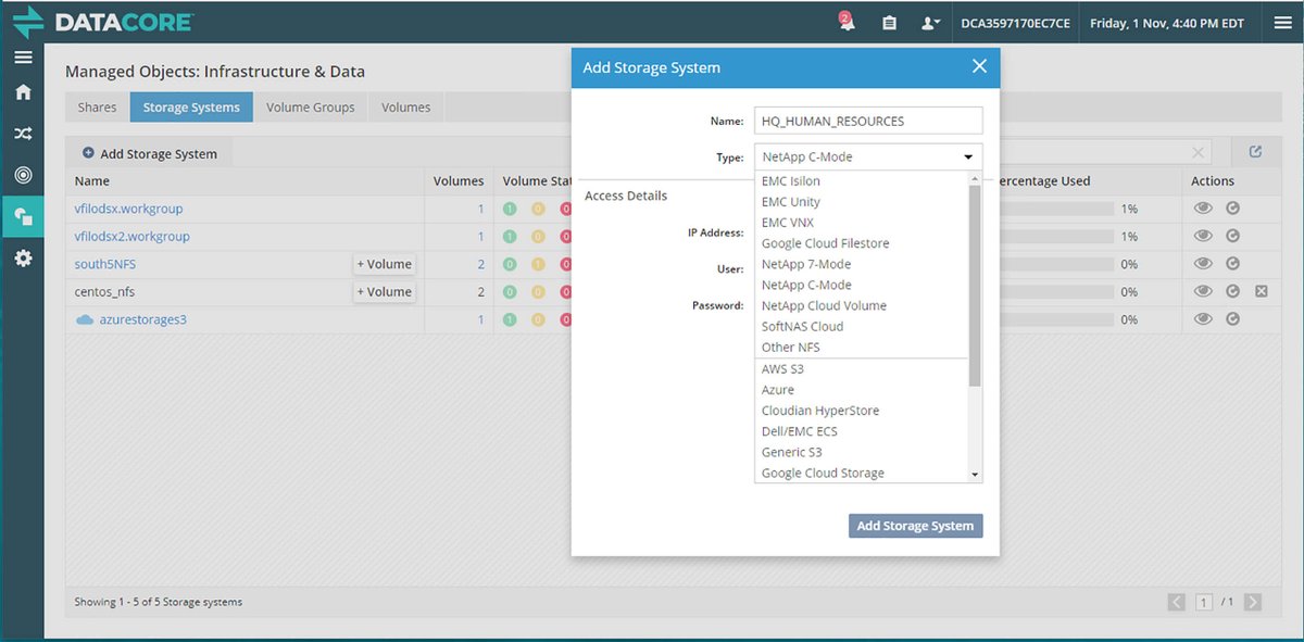 vmblog's tweet image. .@DataCore announced vFilO, its next-gen distributed file and object #storagevirtualization technology designed to help enterprises organize, optimize, and control large volumes of unstructured data on-premises and in the #cloud. Learn more! #SDS bit.ly/2COE98K