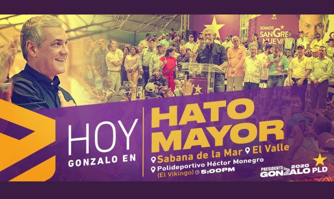 lopezleidy05's tweet photo. Hoy, Gonzalo en Hato Mayor:
📍Sabana de la Mar 📍El Valle 
📍Polideportivo Héctor Monegro, El Vikingo (5:00pm).

¡Sigue cada paso en las redes oficiales @gonzalo2020rd!

#GonzaloPresidente
#GonzaloEsPueblo https://t.co/iCcNPde56T