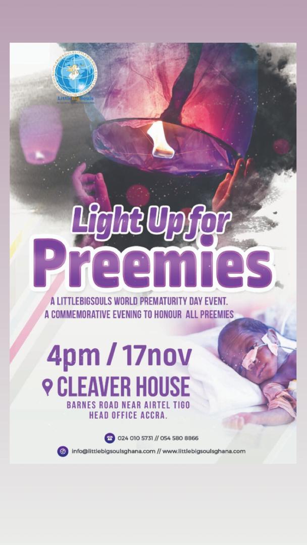 LittleBigSoulsG's tweet photo. Pls Join us as we #LightUpForPreemies in Ghana on #worldprematurityday!!
#prematurityawarenessmonth
@Citi973 @ameyaw112 @tv3_ghana @GHOneTV https://t.co/BIxEKOHmN5