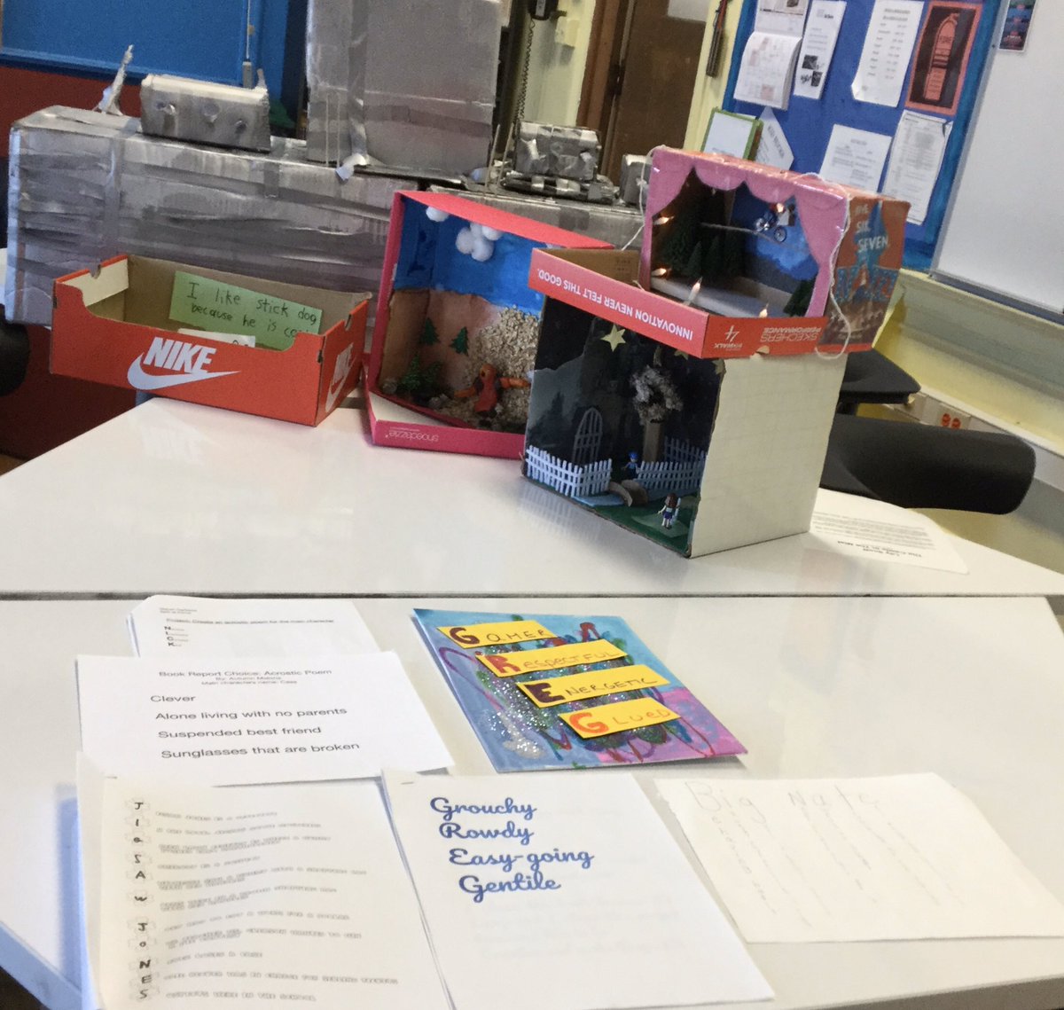 Amazing book report projects.....so creative!
#MineolaProud <a href="/MineolaMS/">Mineola Middle School</a> #Choices