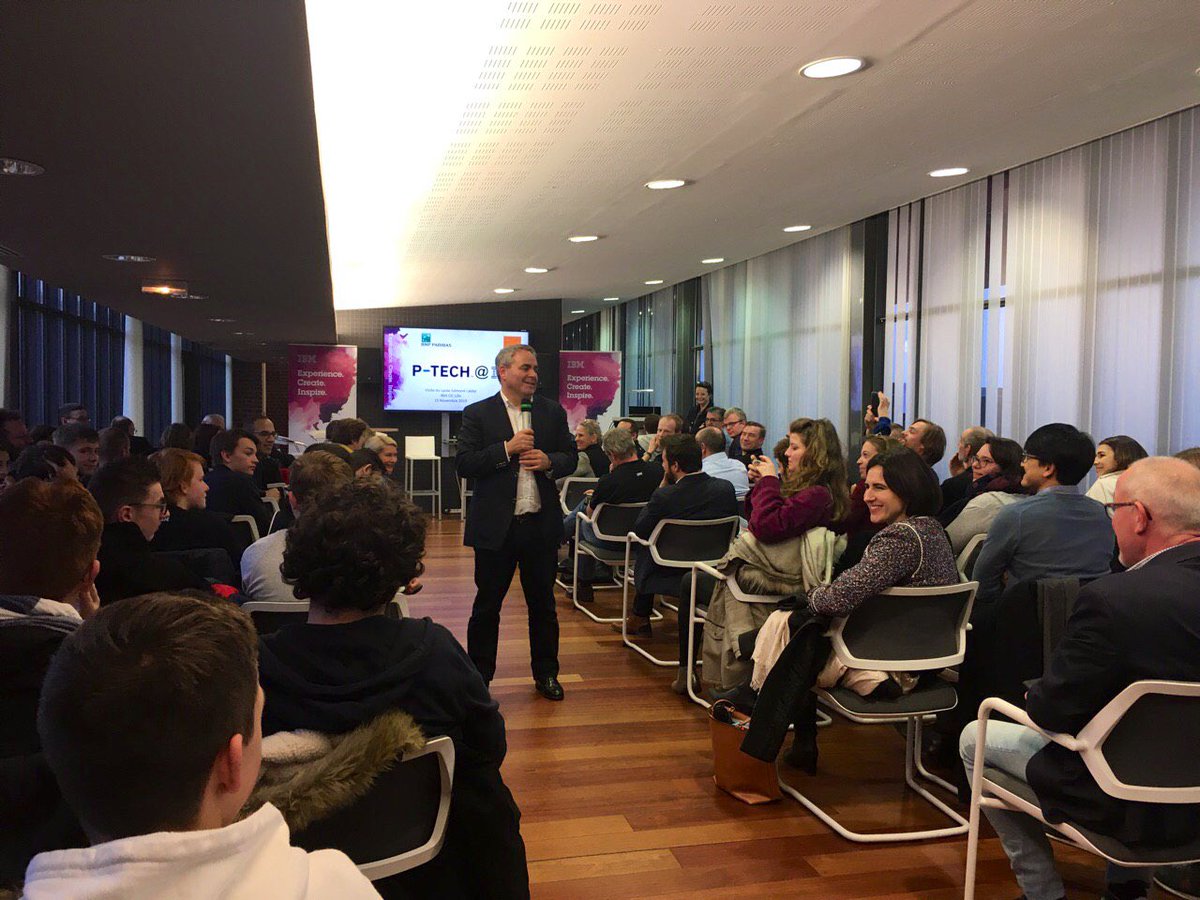 xavierbertrand's tweet image. Le programme #PTech d’@IBM_France a débuté en France au lycée Edmond Labbé de Douai ! 60 bénévoles, 400 heures de formation aux métiers de demain pour 30 lycéens de tous horizons. Bravo @nsekkaki pour cette belle opération qui aidera des jeunes à trouver leur voie !
