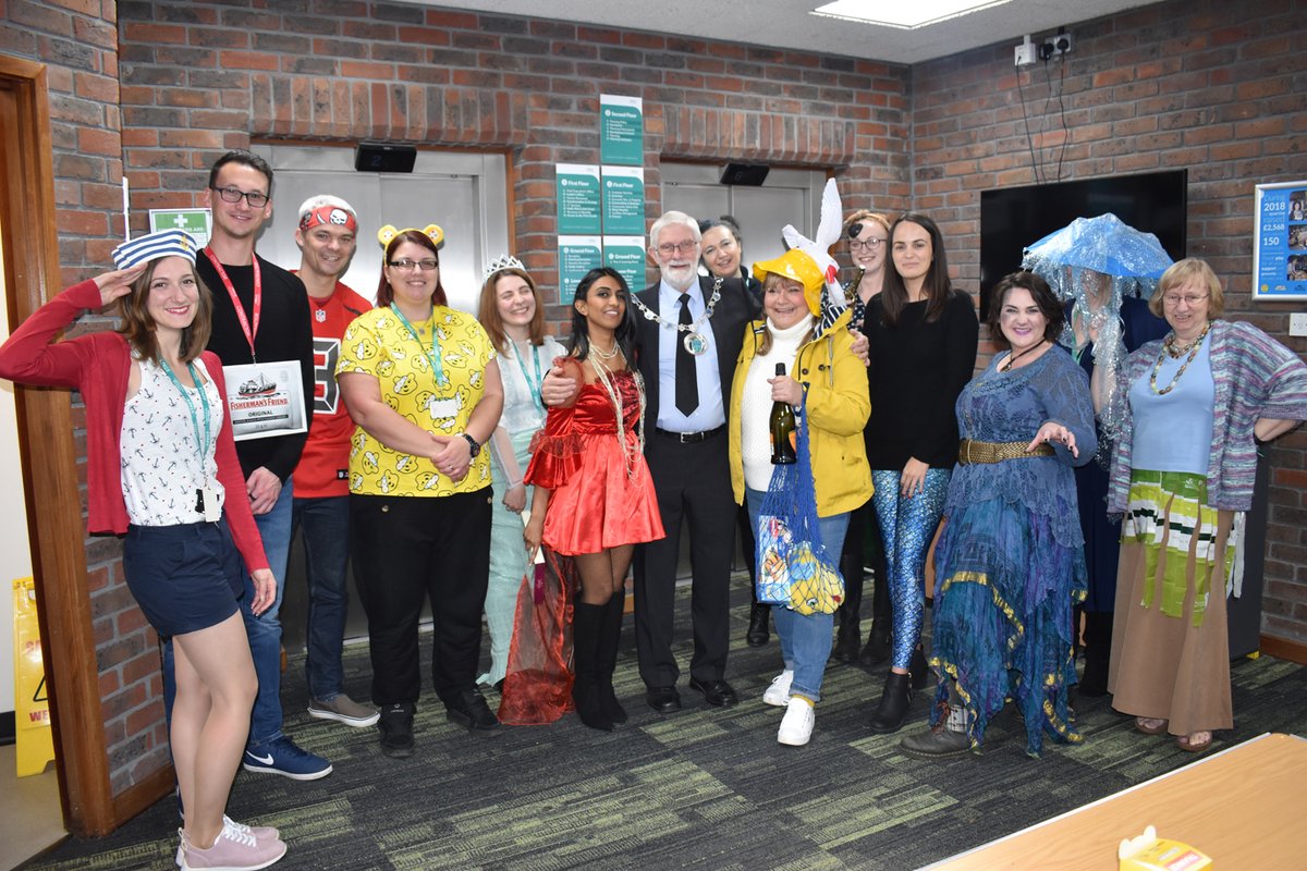 Group of people in 'sea themed' fancy dress