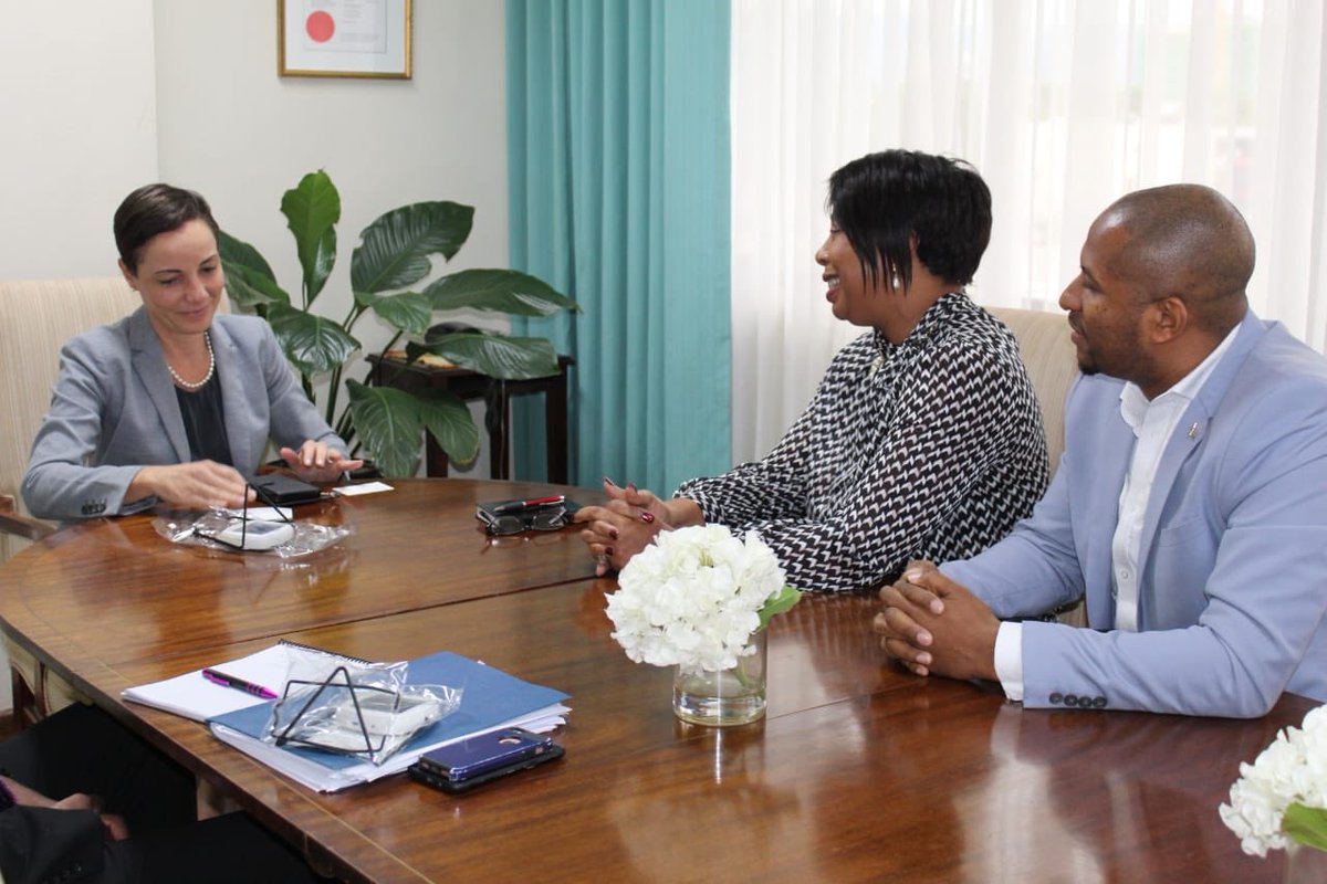 nathanielpeat's tweet photo. Was delighted that Hon @kaminajsmith received this gifted @GeNNex_ solar lantern, in her support for our mission to #EndEnergyPoverty in burn victims &amp; deaths caused by candles. Wonderful meeting discussing the philanthropic efforts we have planned for JA w/ @pearljarrett https://t.co/9Yq2pl9MJn