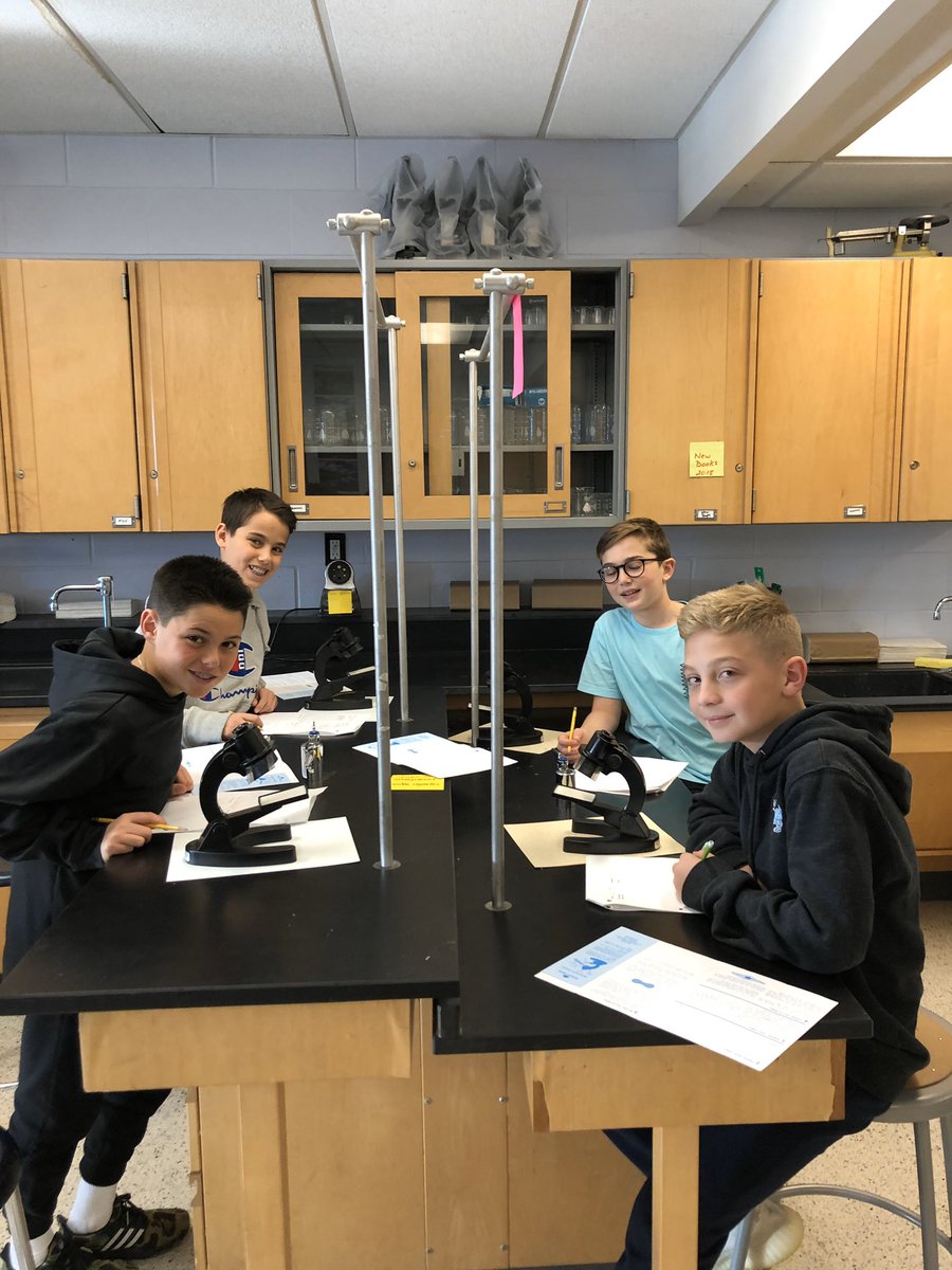 jsheehan927's tweet photo. Mrs. A’s 6th graders taking their first look at cells. #RoslynSchools #RMSScience https://t.co/bbrh6csV20