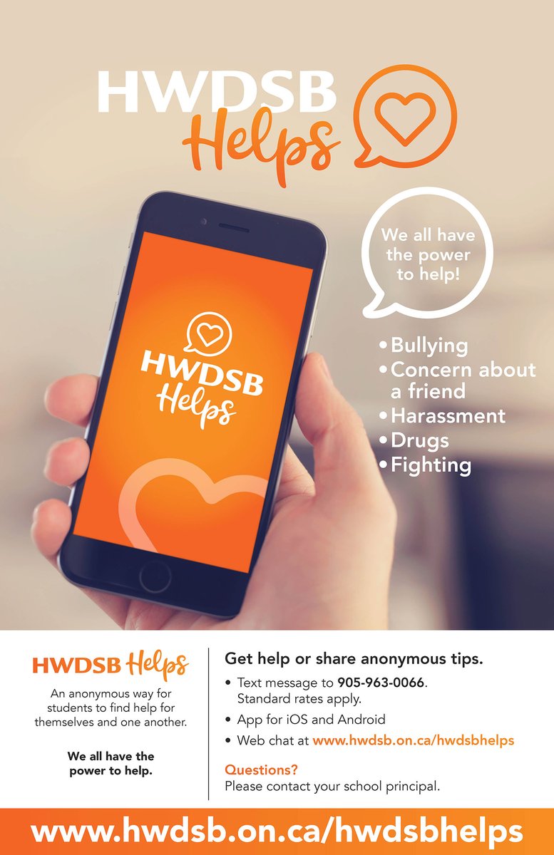 HWDSB Offers New Initiatives and Training Leading up to Bullying Awareness and Prevention Week bit.ly/2CMYQBL