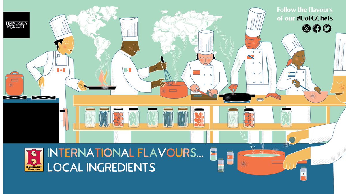 HospitalityUofG's tweet photo. Did you know? #UofGFoodFact ~ Our talented team of #chefs prepare most of your #UofGCampusFood fav's from scratch! We have over a dozen nationalities of chefs on campus, passionate about using International Flavours… Local Ingredients ~ Follow the flavours of our #UofGChefs ❤️ https://t.co/z8fUB6gX7w