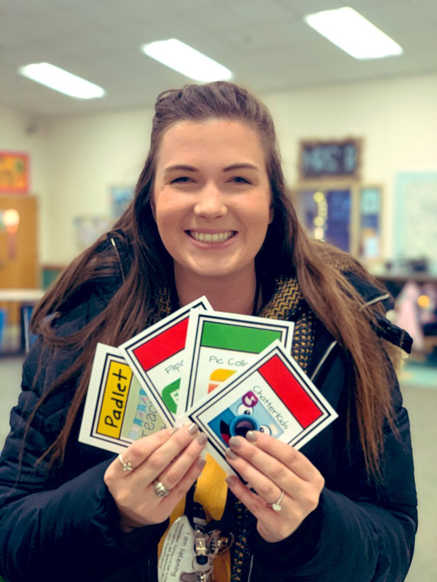 kaylahicks1515's tweet photo. Teachers @FisherElem are doing a great job of earning those #TechOpoly spaces! @majudd2 on the board with 4!! @Flipgrid @ChatterPixIt @PicCollage and @GTMcBrayer had her kids using #backchannelchats https://t.co/b95g7U5nQb