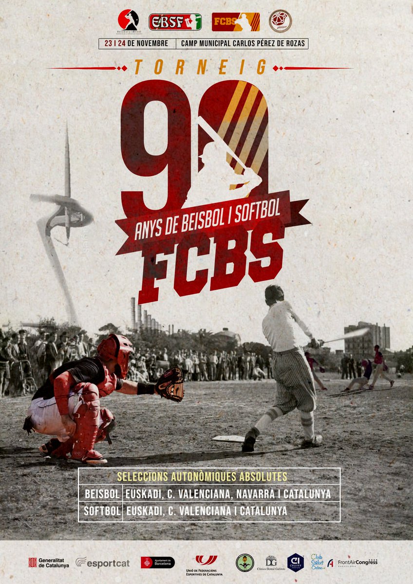 FCBeisbolSofbol's tweet photo. Torneig 90 aniversari FCBS – Beisbol i Softbol ⚾️🥎9⃣0⃣
 https://t.co/VfRy1EdyvK https://t.co/iRDErgEpnI