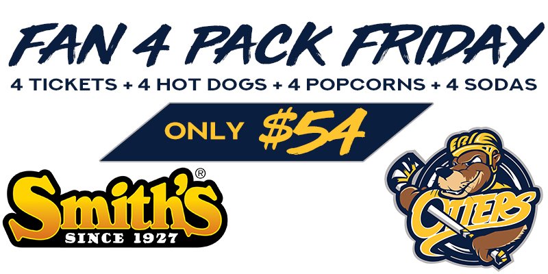 ErieOtters's tweet photo. Kicking off the weekend on home ice! Here's tonight's @PointParkU game day 4️⃣1️⃣1️⃣:
-Otters vs @SpitsHockey 7pm Faceoff
-@SmithsHotDogs Fan 4 Pack Friday: $54 = 4🎟 4🌭 4🍿 4🥤
-@Rocket_Erie Power Play Hour: $3 Bud Light Cans from 5:45-7pm thanks to @ErieBeer
See you tonight! https://t.co/Ki0PKiHSnn
