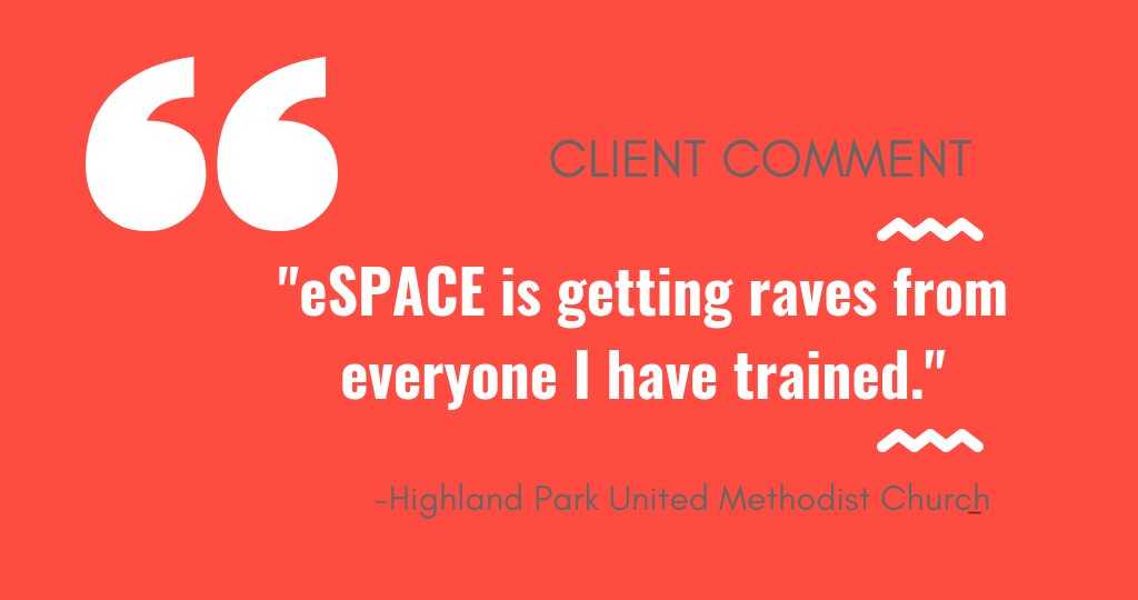 Smartchurch1's tweet image. [Client Comment] #eSPACEsoftware offers the most comprehensive suite of facility management solutions. *Learn more at eSPACE.cool #Intentional || #church #facility #facilitymanagement