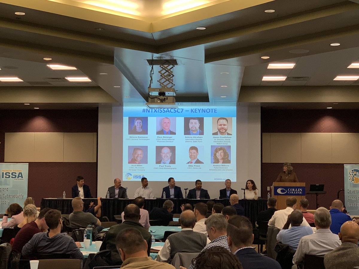 Renuka_Sec's tweet photo. CISO panel - Keynote session #ntxissacsc7 @ntxissa @collincollege #cybersecurityconference https://t.co/NadUA1V1NI