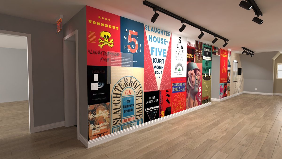 ehouseindy's tweet photo. We recently had the privilege of working with @VonnegutLibrary to provide some custom elements for their Slaughterhouse-Five exhibit within their new space. 

https://t.co/wGk7Nhioql https://t.co/5aiG2dOtRy