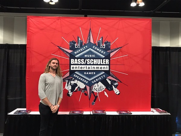 BassSchuler's tweet photo. Thanks to everyone that watched @jeffzenisek showcase last night and stopped by the booth to say hello! Can’t wait to kick off day 2 with you all! 😊 #NACAWST #NACAWest #BassSchulerEntertainment #BSEAgency #JeffZenisek #Comedian #Comedy #campusactivities #studentactivities https://t.co/RWuYD4W72d