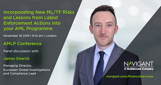 GuidehouseFSAC's tweet photo. Attending the AMLP Forum? Don't miss @jsisw's panel discussion on Incorporating new #ML/TF risks and lessons from the latest enforcement actions into your #AML programme https://t.co/vowTWMMLI3 #AMLPForum https://t.co/O7Ww2c5yb4